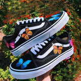 custom vans butterfly
