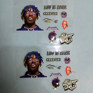 lil uzi vert glow in dark stickers for shoes