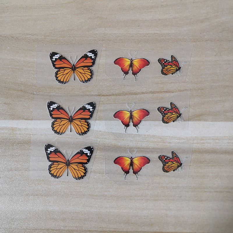 3 Design Mix Monarch Butterfly Patches For Custom Air Force 1 or Vans. Easy Iron On DIY Heat Transfer Monarch Butterfly Stickers, Best Monarch Butterfly Gift for her
