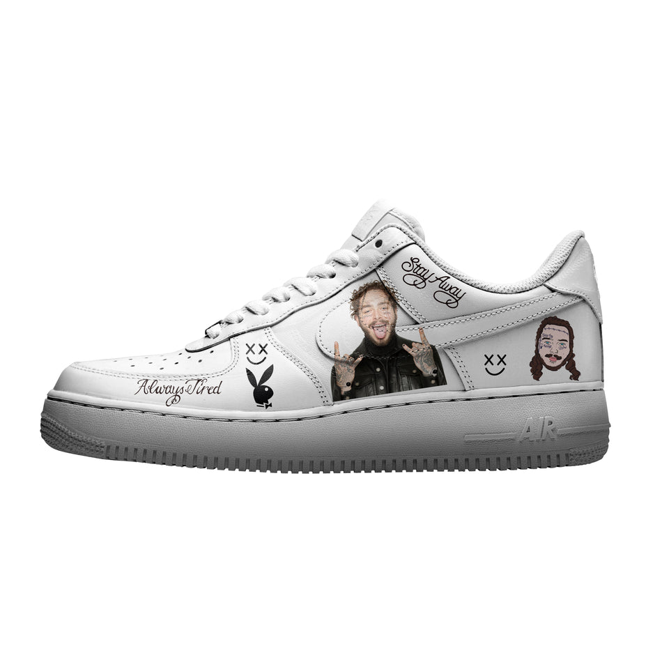 Post Malone Iron On Patches For Custom Air Force 1, Perfect Stickers For Custom Sneakers/Vans/AF1 Post Malone Theme, Best Gift For Her