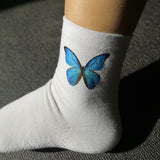 Blue Butterfly Socks