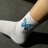 Blue Butterfly Socks