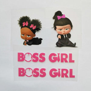 Boss Girl Iron On Stickers For Custom Your Kid Shoes, Best Gift Idea For Your Kids