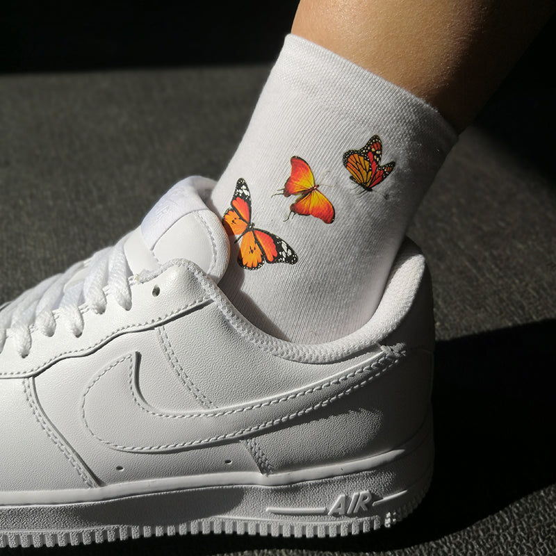 Brown Butterflies Socks