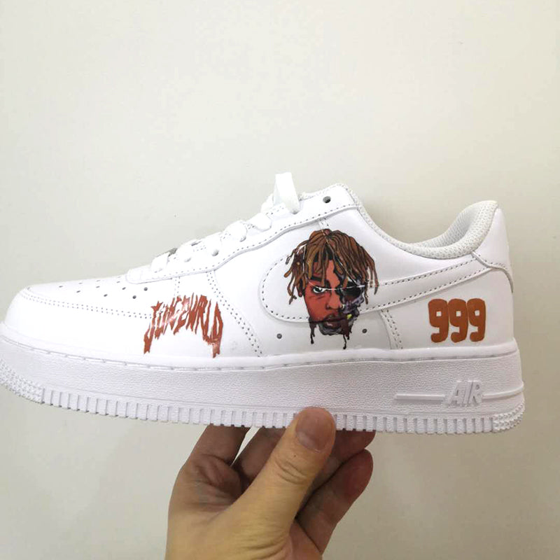 Yellow and Purple Juice Wrld Iron On Patches For Custom Air Force 1, Perfect Juice Wrld Patche For Shoes Decal