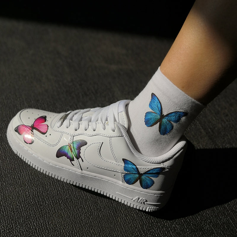 Custom Air Force 1 with 3 Different Butterflies