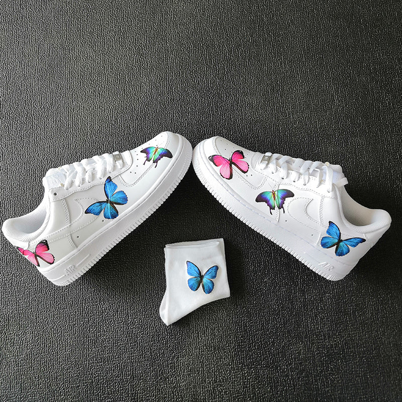 Custom Air Force 1 with 3 Different Butterflies