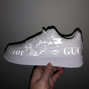 3M Reflective Dinosaur Gucci Dior And Blossom For Custom Air Force 1 Reflective