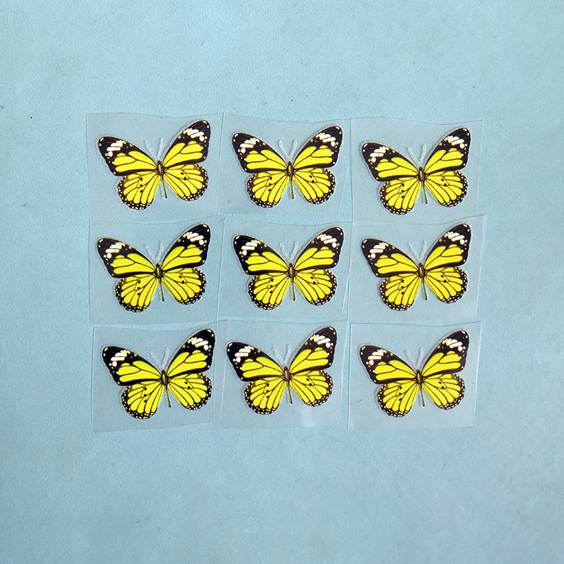 Small Yellow Butterfly Iron On Stickers For Custom Kids Shoes Butterfly