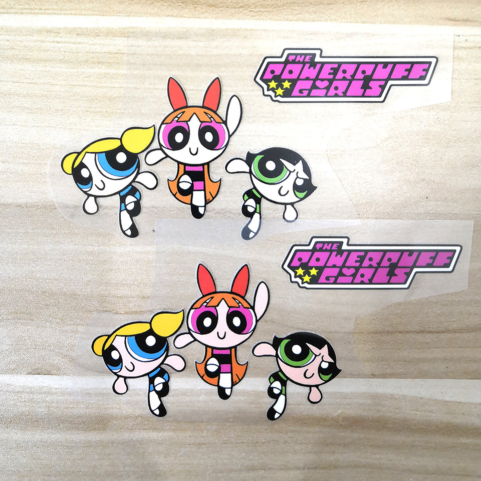 the powerpuff girls  stickers iron on
