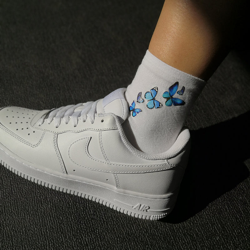 Unisex Various Blue Butterflies Socks