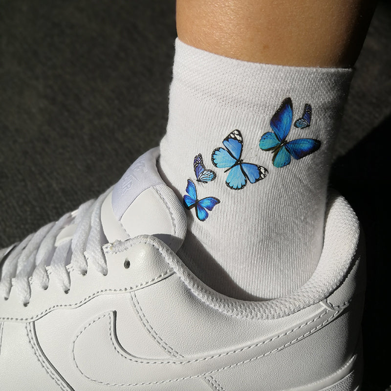 Unisex Various Blue Butterflies Socks
