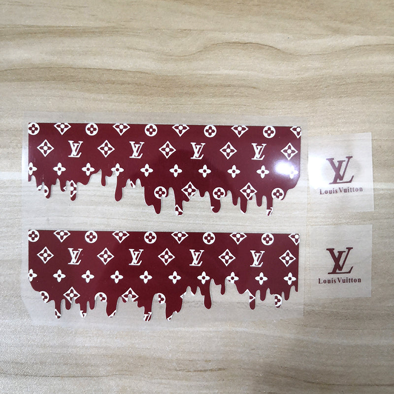 Wine Red Drip LV Patches for Custom Air Force 1, Easy Iron On Black Dr –  theshoesgirl