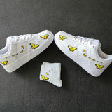 Custom Sneaker Nike Air Force 1 With Yellow Butterflies And 1 Pair Matching Socks For Free