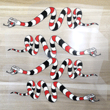 Red and White Snake Stickers for Custom Air Force 1