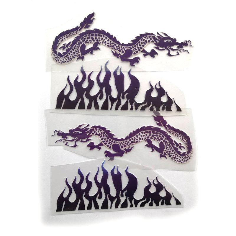 Purple Dragon And Flame Patches for DIY / Custom Air Force 1 Dragon Perfect Gift For Her
