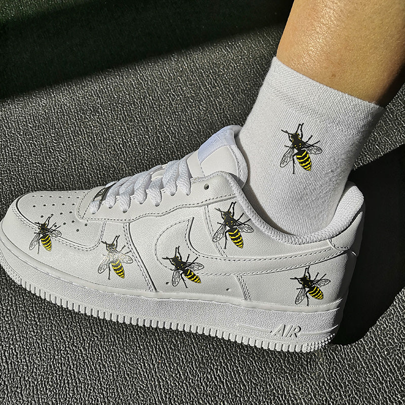 Easy Iron On Bees Patches, Perfect Size For Custom Air Force 1 Vans or Other Sneakers Perfect Gift for Her