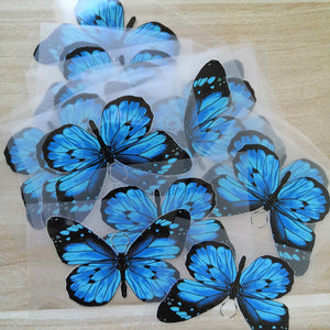 Blue Butterfly Heat Transfer Stickers For DIY or Custom Air Force 1/Vans or Sneakers