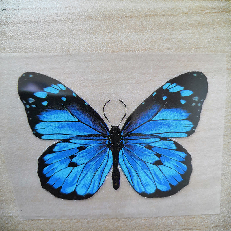 Blue Butterfly Heat Transfer Stickers For DIY or Custom Air Force 1/Vans or Sneakers