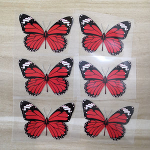 Red Butterfly Iron On Patches For Custom Shoes Red Butterfly