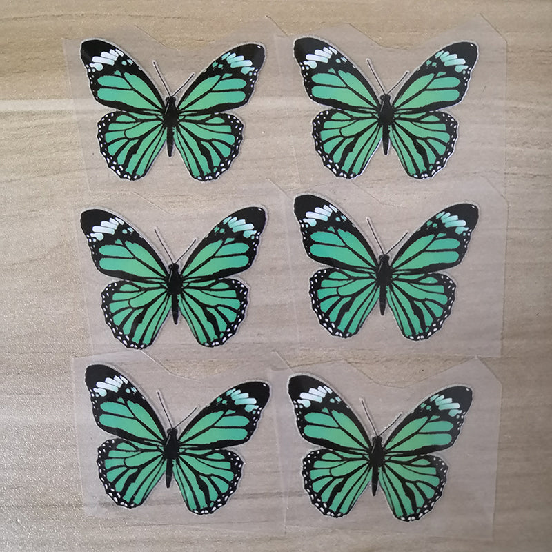 iron on green butterfly stickers for shoes