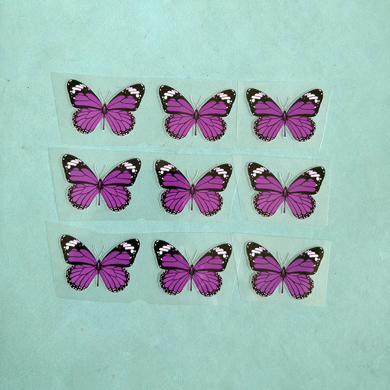 Small Purple Butterfly Iron On Stickers For Custom Butterfly Sneaker Purple Butterfly Stickers for Adult or Kids Shoes