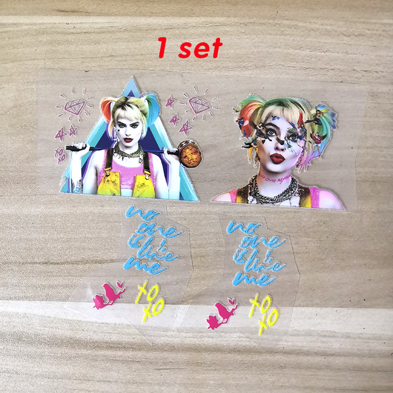 Harley Quinn Birds of Prey Iron on Stickers For Custom Shoes, Perfect Harley Quinn Patches For AF1/Vans Decal Best Gift For Her