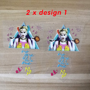 Harley Quinn Birds of Prey Iron on Stickers For Custom Shoes, Perfect Harley Quinn Patches For AF1/Vans Decal Best Gift For Her