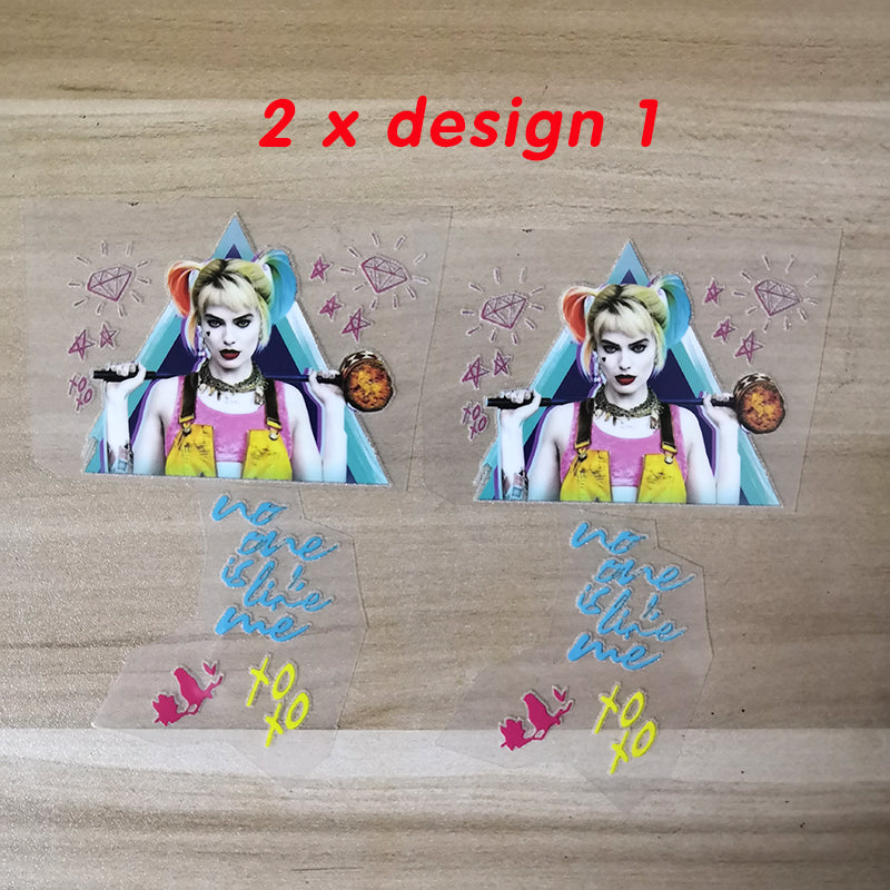 Harley Quinn Birds of Prey Iron on Stickers For Custom Shoes, Perfect Harley Quinn Patches For AF1/Vans Decal Best Gift For Her