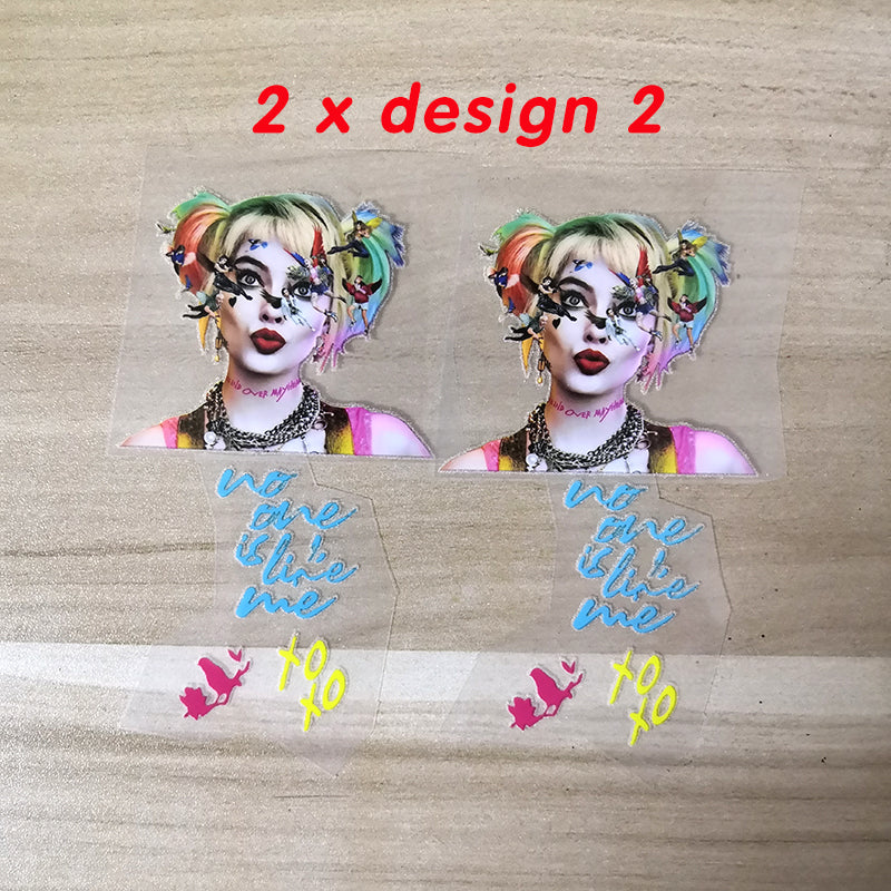 Harley Quinn Birds of Prey Iron on Stickers For Custom Shoes, Perfect Harley Quinn Patches For AF1/Vans Decal Best Gift For Her