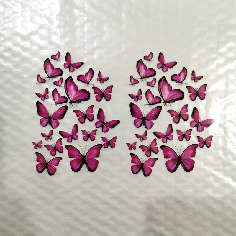 small pink butterfly stickers