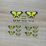 various size yellow butterflies stickers