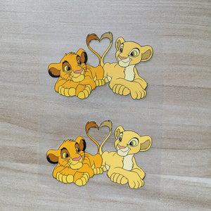 The Lion King Simba and Nala Iron On Stickers for Decal For Your Kid Shoes