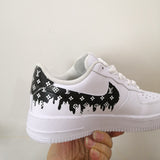 Rose Red Drip LV Patches for Custom Air Force 1, Easy Iron On Black Drip LV Stickers For DIY or Custom Shoes