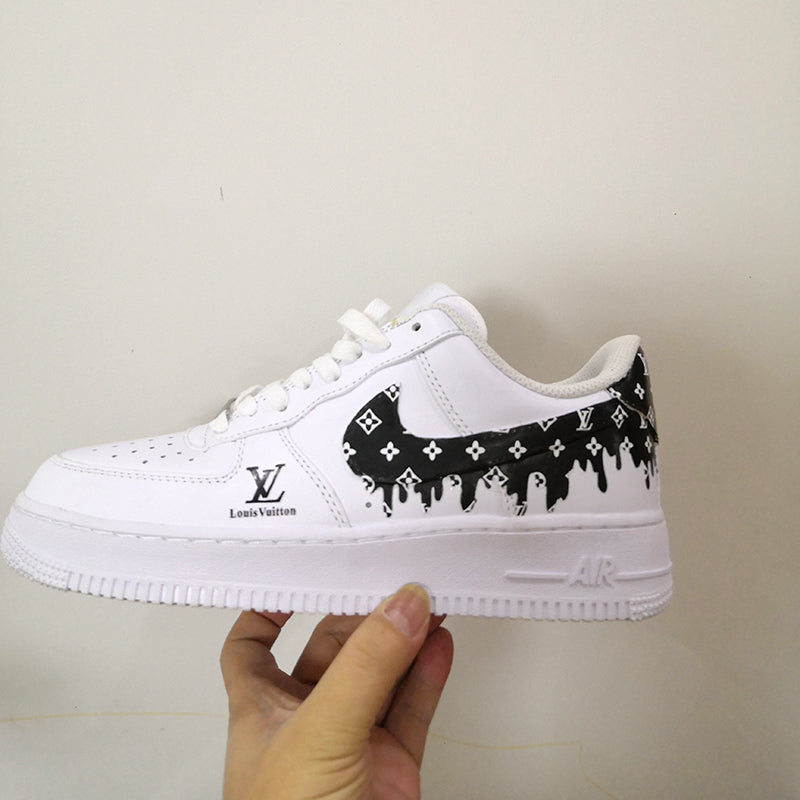 black drip lv air force 1