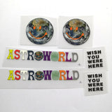 Astroworld Smile Earth Patches For Custom Air Force 1 , Perfect Patches For Custom Sneakers/Vans/AF1 Travis Sccot Theme, Best Gift For Her