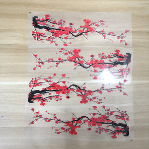 Red Blossom Patches for Custom Air Force 1 or Vans Blossom Floral Patches for Shoes Decal