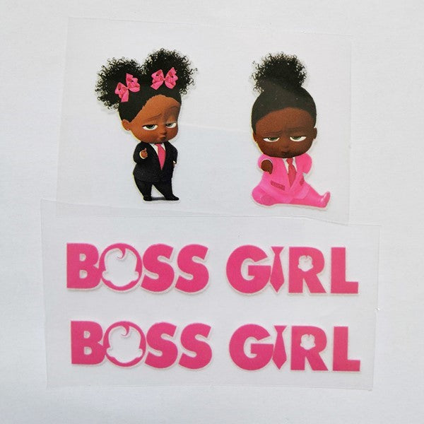 Boss Baby Girl iron on stickers