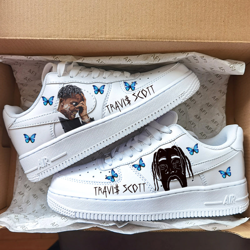 Travis Scott Astroworld Butterfly Effect Iron On Patches For Custom Air Force 1, Perfect Patches For Custom Sneakers/Vans/AF1 Travis Scott Theme, Best Gift Idea