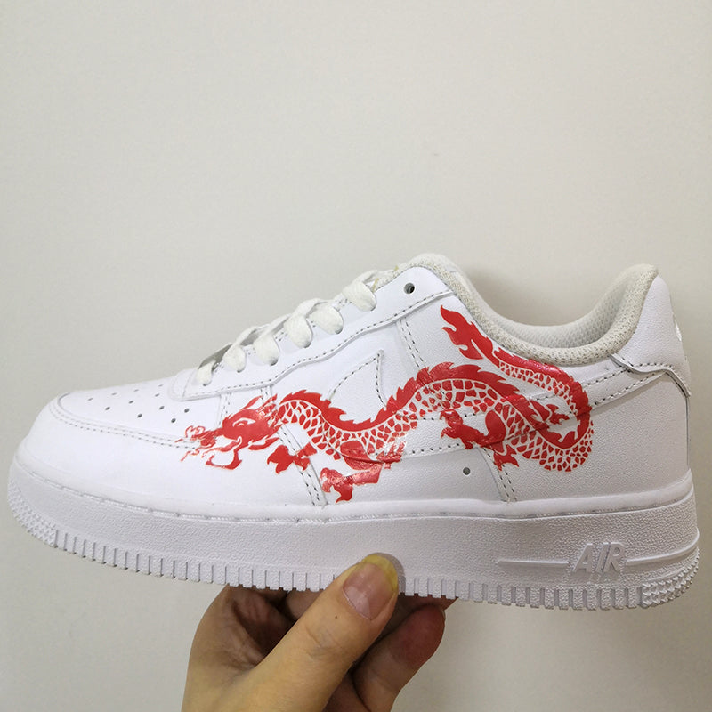 custom air force 1 red dragon