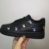 Colorful Laser Reflecive Playboy Bunny Patches for Custom Air Force 1's or Vans