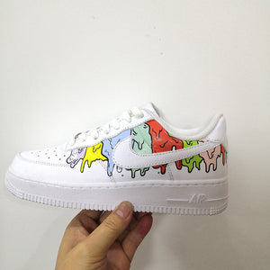 Rose Red Drip LV Patches for Custom Air Force 1, Easy Iron On