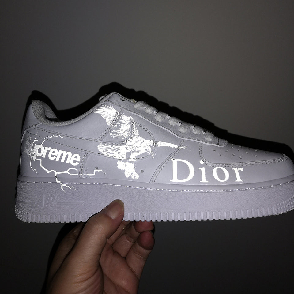 3M Reflective Louis Vuitton Iron on Patches For Custom Air Force 1 LV –  theshoesgirl