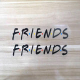 Friends Logo Iron On Patches for Custom Air Force 1 or Vans, Custom Shoes Decal Friends