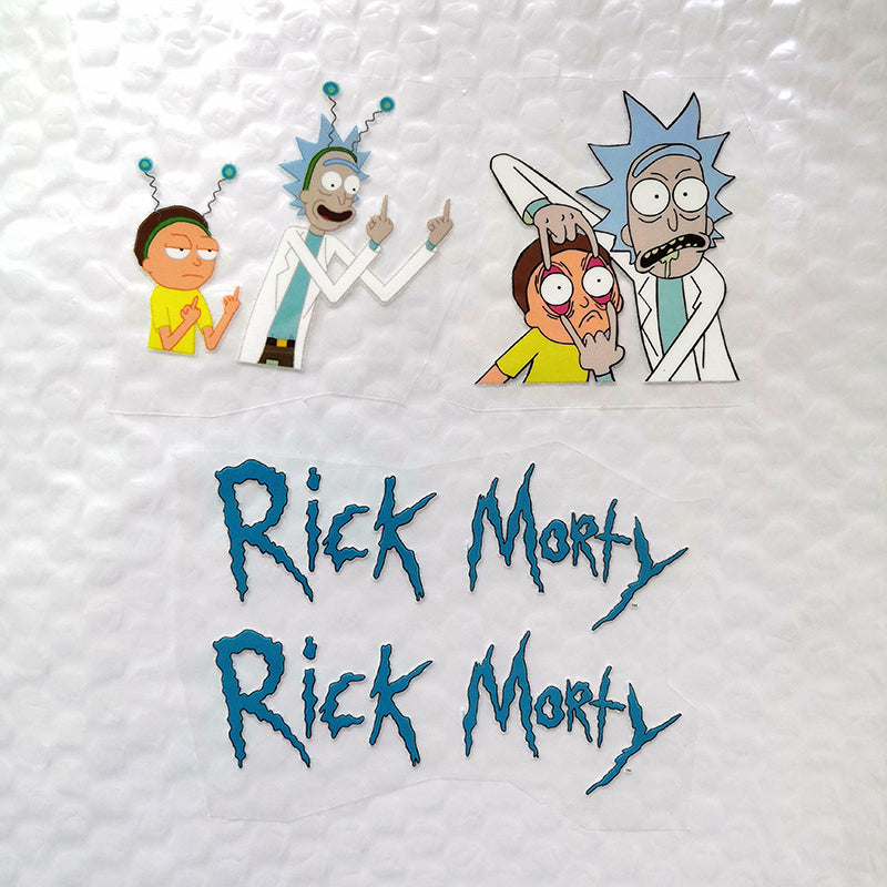 Iron On Patches Rick and Morty for DIY/Custom Air Force 1 Rick and Morty Theme