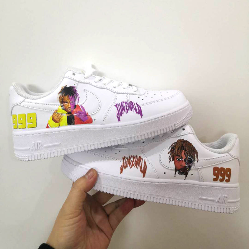 Yellow and Purple Juice Wrld Iron On Patches For Custom Air Force 1, Perfect Juice Wrld Patche For Shoes Decal