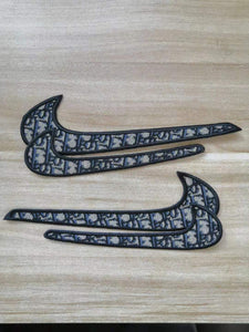 large vs small size dior swoosh patches