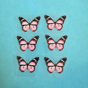 Light Pink Butterfly Iron On Patches For Custom Butterfly Sneaker