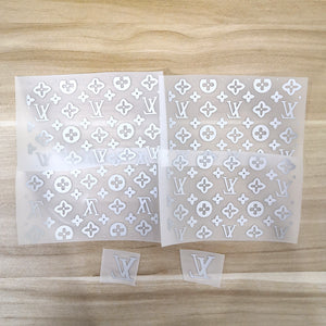 3M Reflective Louis Vuitton Iron on Patches For Custom Air Force 1 LV for Man or Women