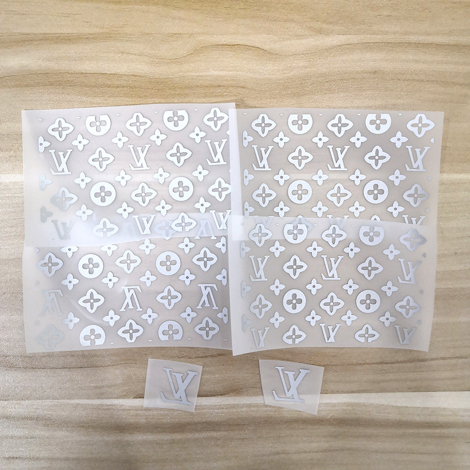3M Reflective Louis Vuitton Iron on Patches For Custom Air Force 1 LV for Man or Women